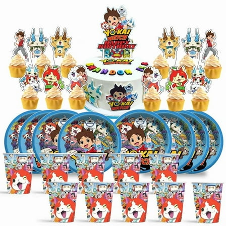 Yokai Watch Birthday Cups Party Supplies Plates Decorations Cake Topper Decor