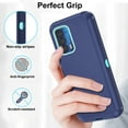 thumbnail image 6 of Asuwish Compatible with Motorola Moto Edge 2021/MotoEdge 5G UW 2021 Phone Case Hybrid Rugged Shockproof Hard Protective Drop Proof Full Body Heavy Duty Mobile Cell Cover for XT2141-1 Women Men Blue, 6 of 8