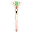 thumbnail image 3 of Solitaire Engagement Ring for Women - 1ct Simulated Green Diamond in 14K Rose Gold Promise Ring, 3 of 6