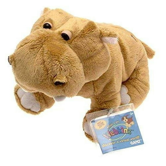Ganz Webkinz - Brown Mud Hippo 9" Plush (WITH SEALED CODE)(BONUS 1 FUN CHOPS)