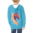 thumbnail image 3 of chaqlin Kids Dragon Hoodies for Boys 6-7 Soft Full Zip Up Hoodies Casual Long Sleeve Hooded Sweatshirt with Pockets, 3 of 7