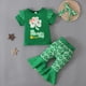 thumbnail image 4 of Baby St Patricks Day Outfit Body para niña Camiseta Estampada Top Pantalones Largos Ropa para niños, 100, 4 of 6