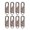 Brown, variant on 8Pc Universal Detachable Zipper Puller Metal Rubber Zipper for Bags and Clothes,Home Textile Products