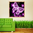thumbnail image 4 of Cuadros Decorativos Pintura de mariposa 5D mosaico de diamantes bordado punto de cruz DIY (rosa roja) Wdftyju embutido en tela, 4 of 8