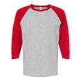 thumbnail image 1 of M&O 5540 T-Shirt de Baseball Raglan à Manches Trois-Quarts, 1 of 2