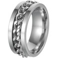 thumbnail image 2 of Mens Anxiety Rings Fidget Rings For Men Women Chain Spinner Rings For Kids Teen Titanium Steel Rings, 2 of 5