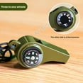 thumbnail image 2 of 7-in-1 Survival Whistle With Compass, Magnifying Glass, LED Flashlight&Thermometer, Multifunctional Outdoor Emergency Gear, 2 of 8