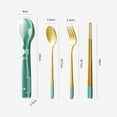 thumbnail image 6 of Dream Lifestyle Portable Cutlery Set Reusable Comfortable Grip Stainless Steel Spoon Fork Chopsticks Flatware Set with Box for Student, 6 of 8