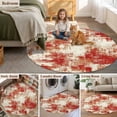 thumbnail image 5 of Red Ombre Round Area Rug 8Ft Washable Large Circle Rugs for Living Room Dorm, Gradient Abstract Art Vintage Non-Slip Carpet Floor Mats Indoor Outdoor Carpet Runner Aesthetic Home Decor, 5 of 8