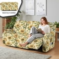 thumbnail image 4 of ZIATUBLES Sunflower Recliner Covers for 3 Seater Reclining Sofa, Soft Fitted Furniture Protector for Pets Washable Stretch Recliner Chair Covers with Storage Pockets Set of 8, 4 of 9