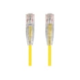 thumbnail image 2 of Monoprice SlimRun - Patch cable - RJ-45 (M) to RJ-45 (M) - 2 ft - UTP - CAT 6 - booted, riser, snagless, stranded - yellow, 2 of 3