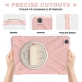 thumbnail image 6 of Galaxy Tab A 8.0 2019 Released Case with PET Screen Protector, SM-T290 T295 T297 Case, Allytech Heavy Duty Protection Rugged Kickstand Hand Strap Kids Friendly Case for Galaxy Tab A 8.0 T290, Pink, 6 of 9