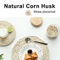 thumbnail image 3 of HEVIRGO Corn Bran Woven Dining Table Mat Heat Insulation Pot Holder Coasters Placemat, 3 of 10