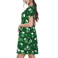 thumbnail image 2 of Disketp Happy St. Patrick's Day para Vestido de Manga Corta para Mujeres, Vestidos de Verano para Mujeres, Casual y Holgado para la Playa, 2 of 6