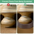 thumbnail image 3 of Paquete de 4 Posavasos para Muebles Redondos de Goma Antideslizantes de 4" para Sofá Silla/Piano Detener Muebles Rueda Pierna No Deslizante Tazas [Marrón], 3 of 7