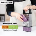 thumbnail image 5 of Yilush Cheese Grater With Container Box Grater Stainless Steel Graters for Kitchen Cheese Shredder Parmesan Shredder Kitchen Gadgets Kitchen Tools Kitchen Gifts for Chef Dishwasher Safe Zester, 5 of 6