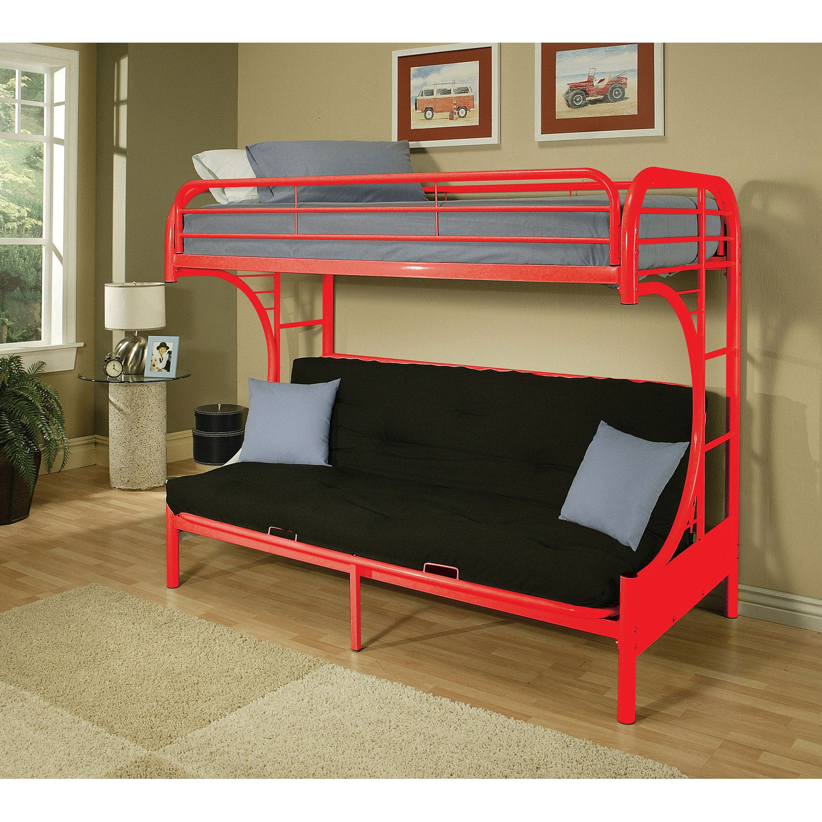 Acme Furniture Eclipse Twin Over Full Futon Bunk Bed Com