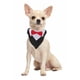 thumbnail image 1 of Esmoquin para Perros Unique Bargains, Collar de Perro, Atuendo de Boda Formal para Perros, Bandana de Perro con Corbata de Moño y Hebilla Ajustable para Perros Medianos Negro Rojo, 1 of 1
