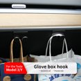 thumbnail image 2 of Gancho para guantera de coche, soporte de clip para almacenamiento, bolsa colgante, organizador de gancho para paraguas para Tesla Model Y/3+ Highland, accesorios interiores de coche, 2 of 5