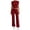 Wine, variant on Costeam Womens Solid Color Crew Neck Short Sleeve Top and Long Pants Two Piece Matching Set with Side Pockets Elastic Waist Loose Fit Daily Casual Sport Loungewear Outfit
