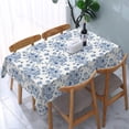thumbnail image 1 of Spring Blue Floral Tablecloth Rectangle 60 x 104 Inch Chioniserie Flowers Table Cloth Polyester Fabric Vintage Farmhouse Table Cover for Kitchen Party Dining Picnic Decor, 1 of 5