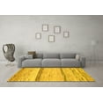 thumbnail image 3 of Ahgly Company Indoor Round Abstract Yellow Modern Area Rugs, 6' Round, 3 of 4