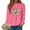 Hot Pink, variant on larppty Womens Crewneck Christmas Sweatshirts Shirts Holiday Ugly Sweatshirts for Women （Pink, XL）