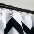thumbnail image 3 of Stall Shower Curtain 54 inch Width, Waterproof Chevron Striped Geometric Fabric Shower Curtain for Bathroom, Black and White, 54x78 inch, 3 of 6