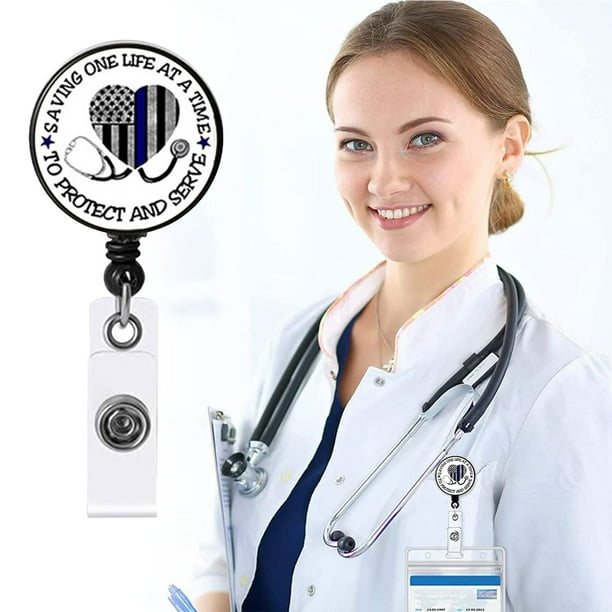 Insignia de enfermera Hebilla Love Estetoscopio Hebilla fácil de tirar Insignia retráctil Hebilla de certificado fácil de tirar Wmkox8yi sjalhkljlk3642