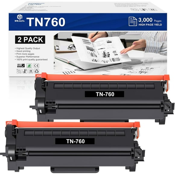 UTAH-TN760 TN-760 TN-730 TN730 Toner Cartridge 2-Pack High-Yield Black Compatible for Brother TN760 TN730 TN-760 TN-730 TN 760 730 for DCP-L2550DW HL-L2390DW MFC-L2710DW HL-L2370DW MFC-L2750DW Printe