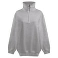 thumbnail image 4 of SUYOLL Women's Hoodies Casual Stand Collar Loose Fit Zip Up Jacket Daily Wear Vacation Fall Winter Versatile Comfortable Lightweight Fashion Pullover Tops, 4 of 5