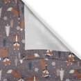 thumbnail image 6 of Ambesonne Cinnamon Color Valance & Curtain, Scandinavian Fox Art, 55"x36", Pale Chocolate and Dark Teal, 6 of 7
