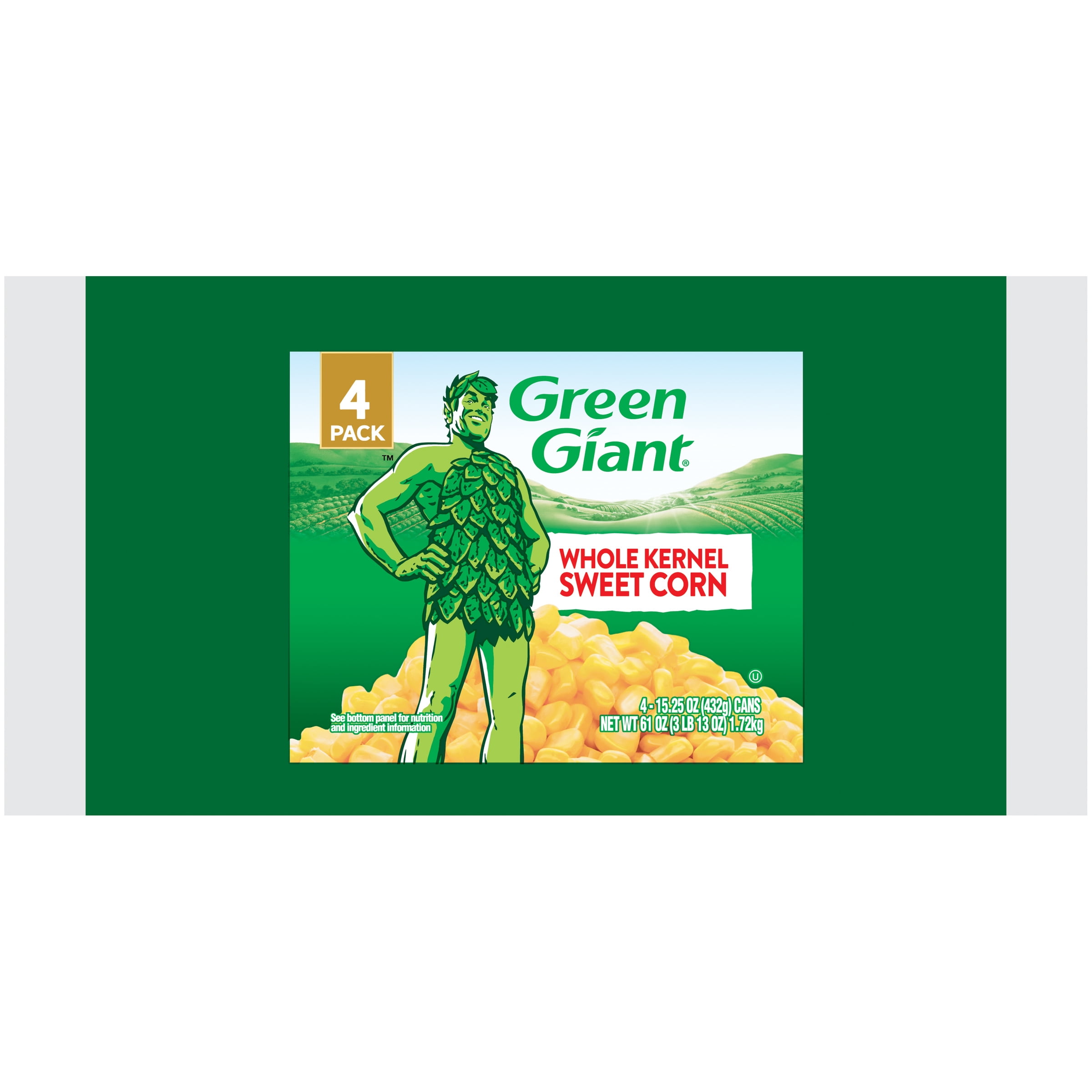 Green Giant Fresh Whole Kernel Sweet Corn, 4 Pack, 15.25 oz, Shelf
