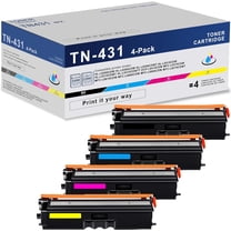TN431 Toner Cartridge 4PK Compatible for Brother TN-431 Toner for HL-L8360CDW MFC-L8900CDW Printer
