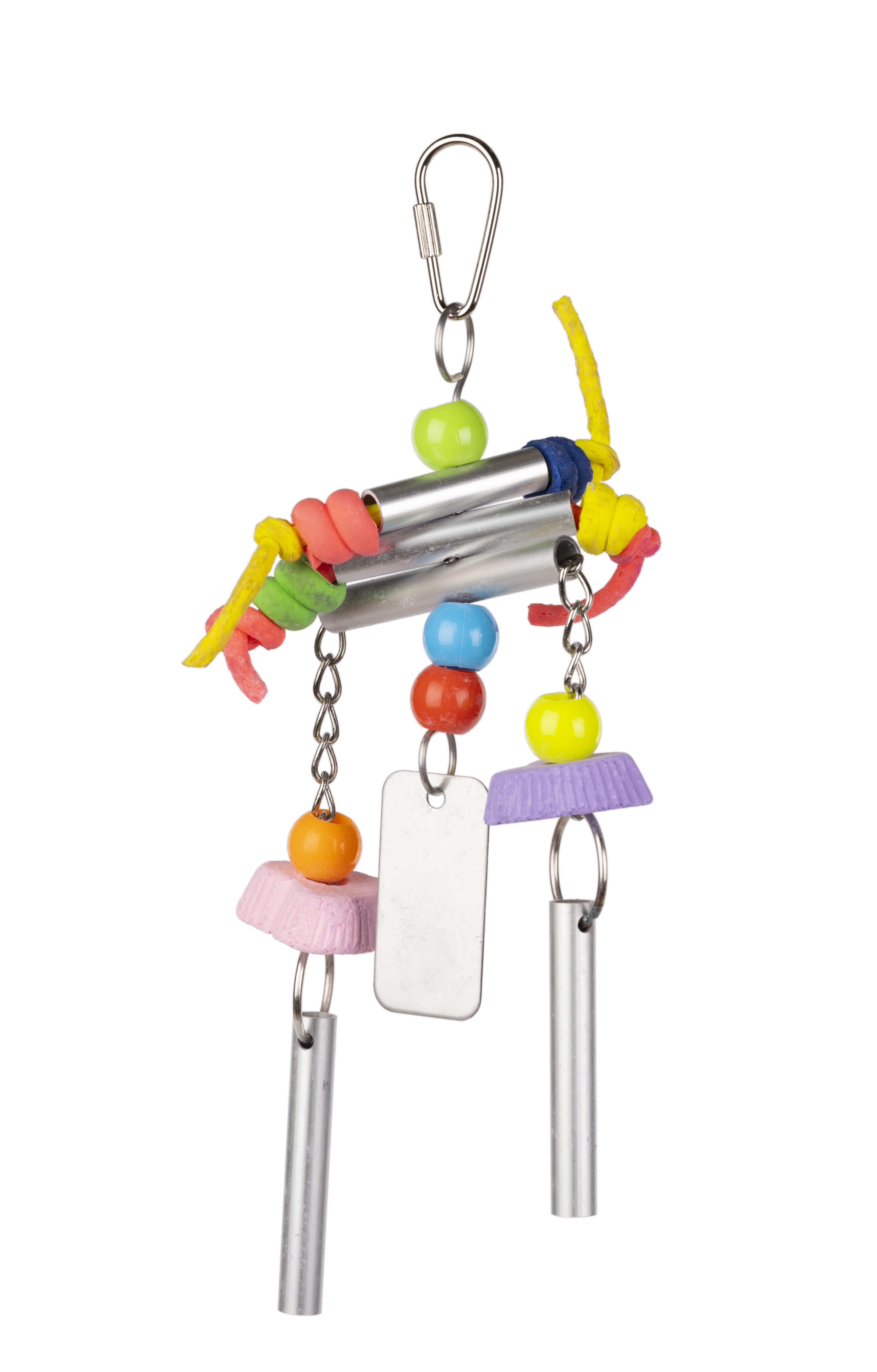 Prevue Pet Products Summer Breeze Bird Toy with Calcium Wafers and Metal Windchimes