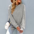 thumbnail image 6 of Lumtrix Womens Oversized Long Sleeve Sweatshirt Casual Crewneck Cute Pullover Tops Lightweight Sweatshirt 2025 Fashion Gray M, 6 of 6