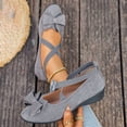 thumbnail image 5 of Domuza Womens Mary Jane Shoes Slip on Dressy Ballerina Flats New Soft Non-Slip Shoes for School Office Walking Casual Formal Work Gray 8（EU-40）, 5 of 7