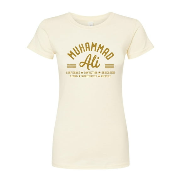 Muhammad Ali - Boxing Legend - Confidence, Conviction, Dedication... - Juniors Fitted Graphic T-Shirt