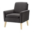 thumbnail image 4 of Dazone Modern Accent Chair Single Sofa Comfy Upholstered Arm Chair Living Room Furniture(Black), 4 of 7