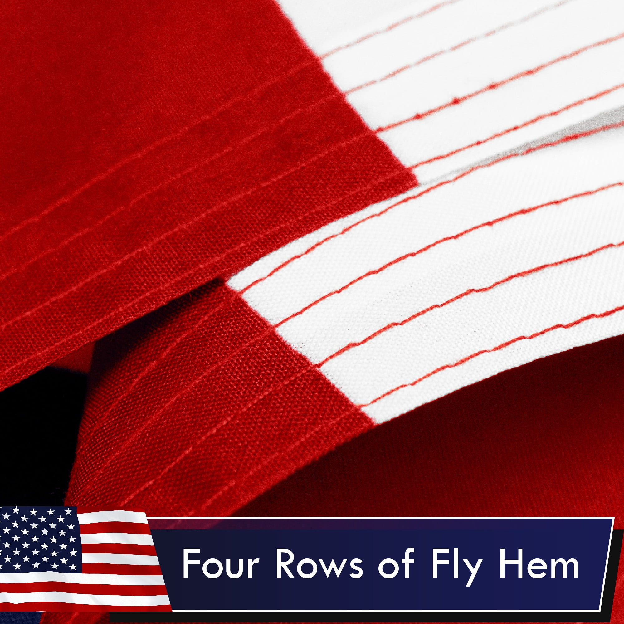 G128- Lightweight American Flag 3x5 ft Polyester with Brass Grommets Indoor Outdoor Use, 10-Pack