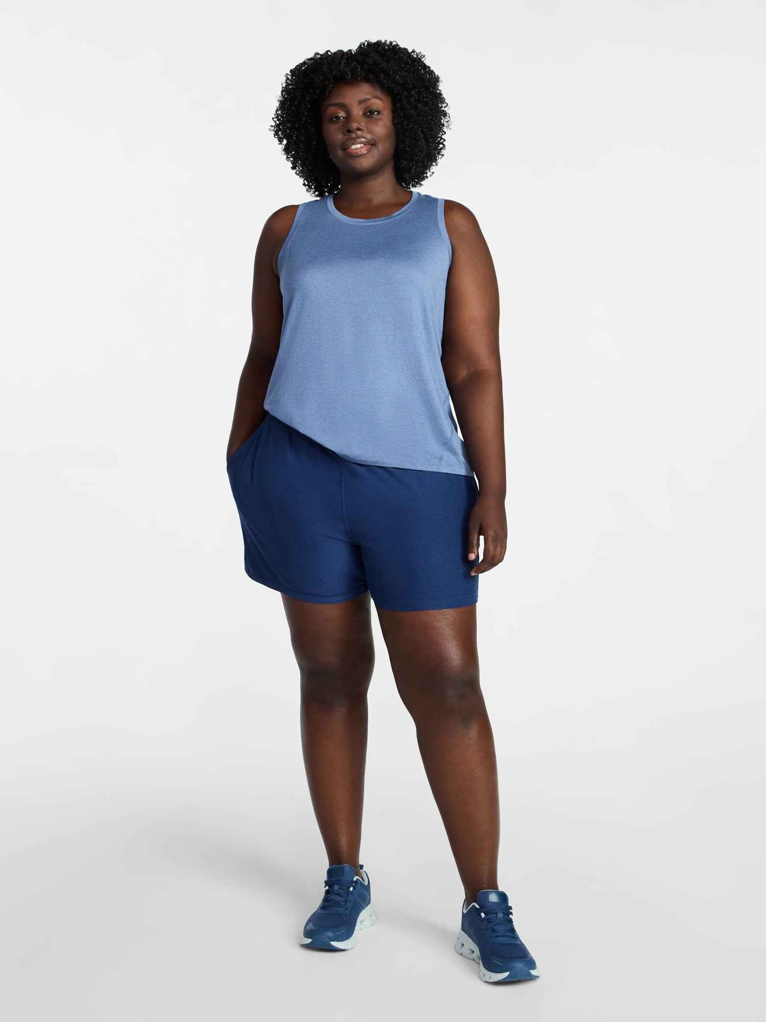 Athletic Works Women's and Women's Plus ButterCore Racerback Tank Top, Sizes XS-4X