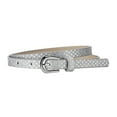 thumbnail image 2 of Eosunjian Kids Belt Multi Holes Design Adjustable Length Waistband Jeans Dress Faux Leather Belt Sequin Decorated Accessory Silver, 2 of 13