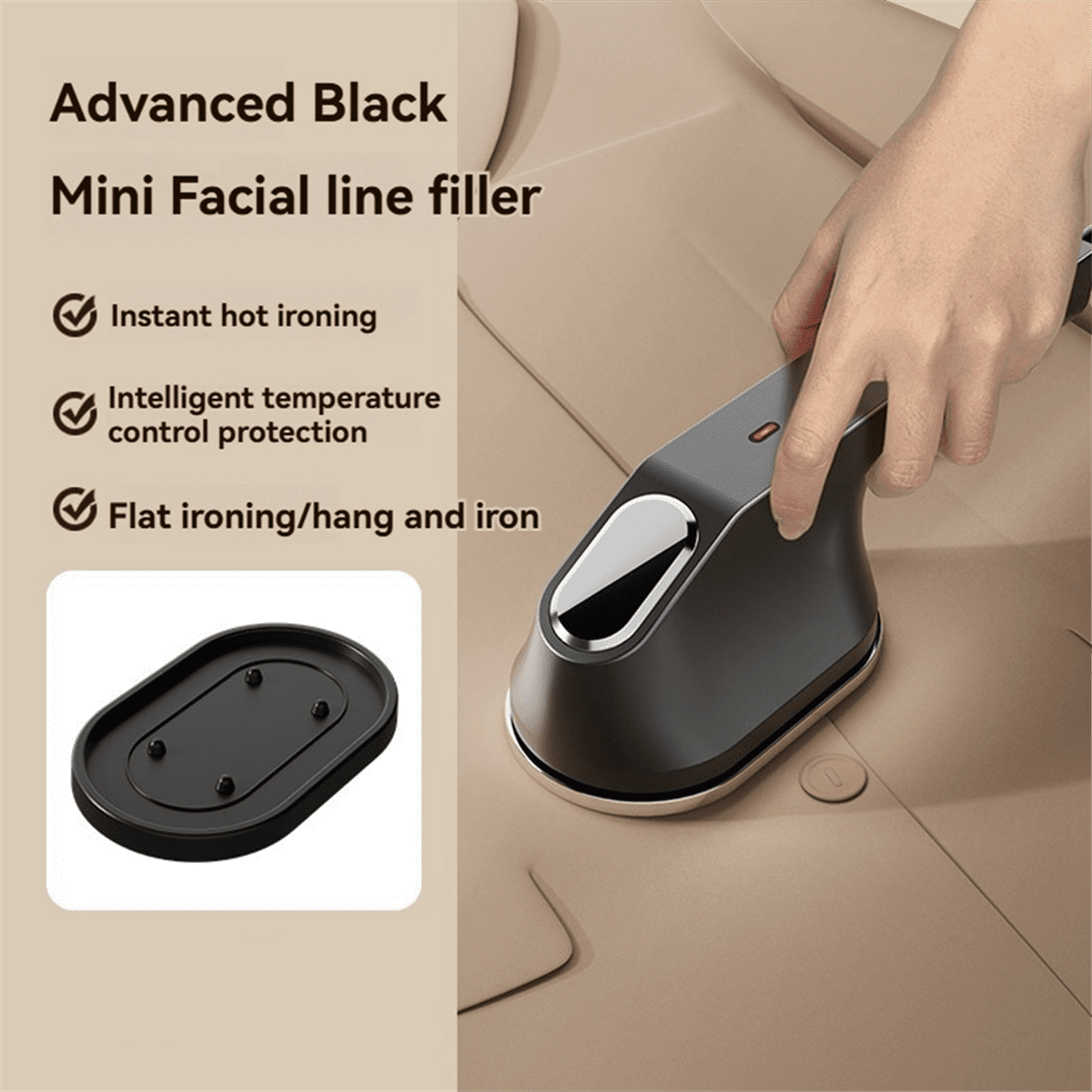 Garment Steamer Portable Steam Iron for Clothes Handheld Mini Vertical Ironing for Home Travel Wet Dry Ironing US Plug,B