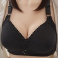 thumbnail image 4 of KBODIU Everyday Bras for Women, Plus Size Comfort Bras, Women's Ultimate Lift Wirefree Bra Non Steel Ring Print Sexy Four Breasted Bra Underwear Bras No Underwire Black, 4 of 4
