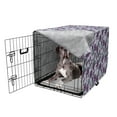 thumbnail image 5 of Flower Dog Crate Cover, Continuous and Funky Floral Pattern with Leaves in Violet Tones, Easy to Use Pet Kennel Cover Small Dogs Puppies Kittens, 7 Sizes, Pastel Purple and Multicolor, by Ambesonne, 5 of 6