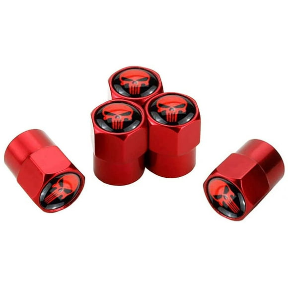 GO-UPP 5PCS Skull Logo Car Wheel Tire Valve Stem Caps For Cars SUV Jeep Ford Lexus Honda Toyota BMW Audi Benz Cadillac