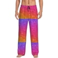 thumbnail image 2 of Goofa Holiday Shiny Printed Soft Pajama Pants for Men, Wide Leg Comfy Casual Lounge Yoga Pants-Small, 2 of 9