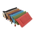 thumbnail image 5 of Valrose Leather Glasses Case For Men & Women, Eyeglass Pouch With Beaded Zipper, Taupe, 5 of 5