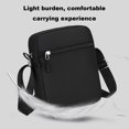 thumbnail image 3 of Visland Men Crossbody Bag with Partition Pockets Zipper Closure Solid Color Shoulder Bag Adjustable Strap Commuting Shopping Travel Mini Bag, 3 of 7