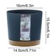thumbnail image 4 of HWRETIE Resin Flower Pot with Drainage Tray Dark Blue Indoor Planter Pot 16Cm Garden Container for Home Desk Balcony office Succulent Flower Pot, 4 of 6